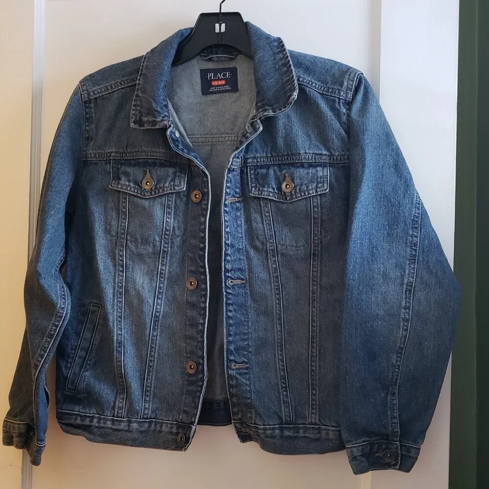 EUC youth Place jean jacket large 10/12